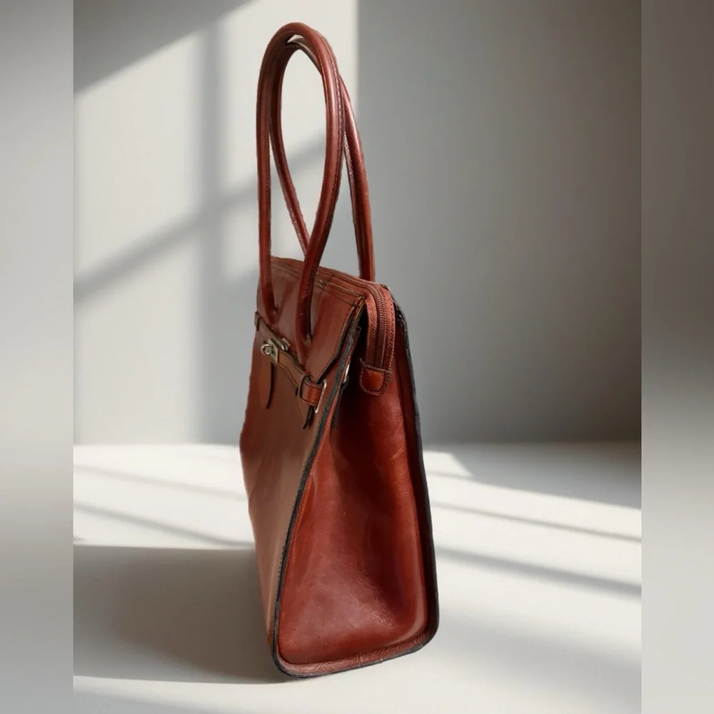 Pelle Studio Classic Brown Leather Satchel - Picture 5 of 8